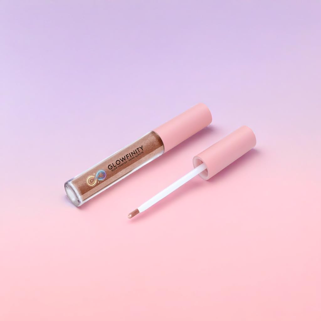 GLOWFINITY High Shine Lip Plumping Shimmer Lip Gloss Nourishing and Hydrating, Cooling Sensation (10 ml)