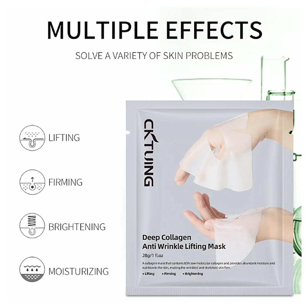 Collagen Overnight Face Mask - Korean Skin Care Anti Wrinkle Bio Collagen Face Mask (5 Pcs)