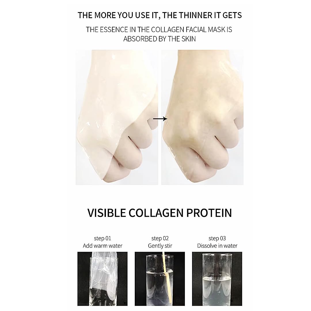 Collagen Overnight Face Mask - Korean Skin Care Anti Wrinkle Bio Collagen Face Mask (5 Pcs)