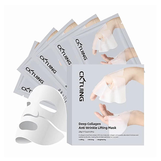 Collagen Overnight Face Mask - Korean Skin Care Anti Wrinkle Bio Collagen Face Mask (5 Pcs)