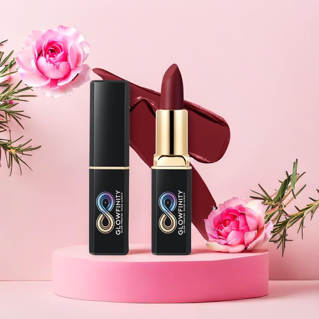 Glowfinity Honeycomb Haze Matte Lipstick – Long Lasting Nude Velvet Lipstick, Hydrating Vegan Lip Color, Gift for Women, 3g