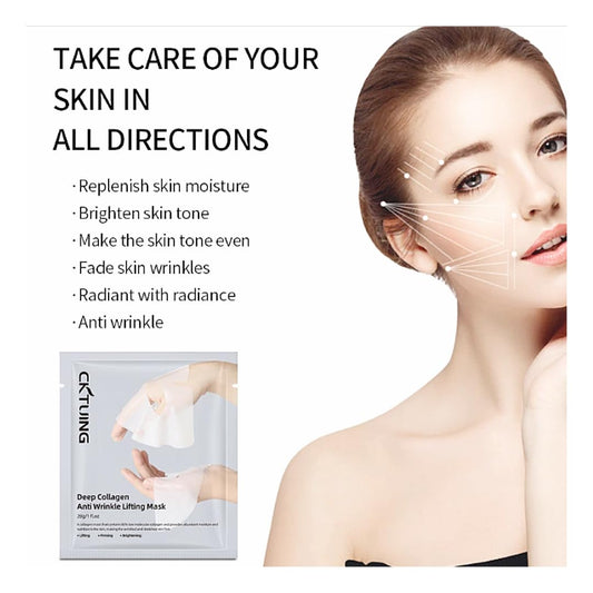 Collagen Overnight Face Mask - Korean Skin Care Anti Wrinkle Bio Collagen Face Mask (5 Pcs)