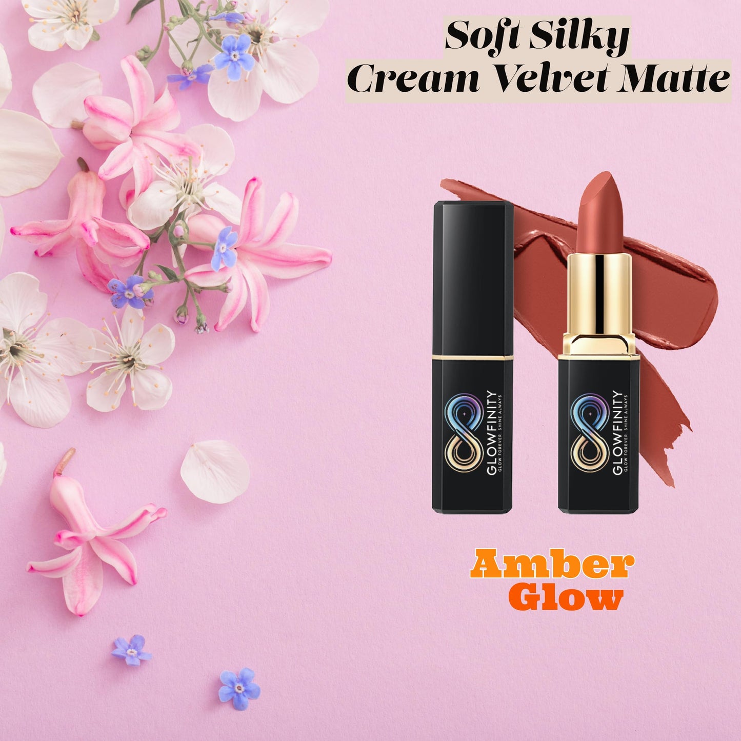 Glowfinity Honeycomb Haze Matte Lipstick – Long Lasting Nude Velvet Lipstick, Hydrating Vegan Lip Color, Gift for Women, 3g